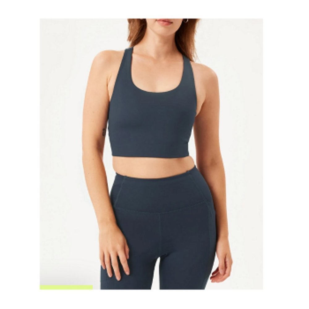 Girlfriend Collective Women's Midnight Paloma Racerback Bra Size XS